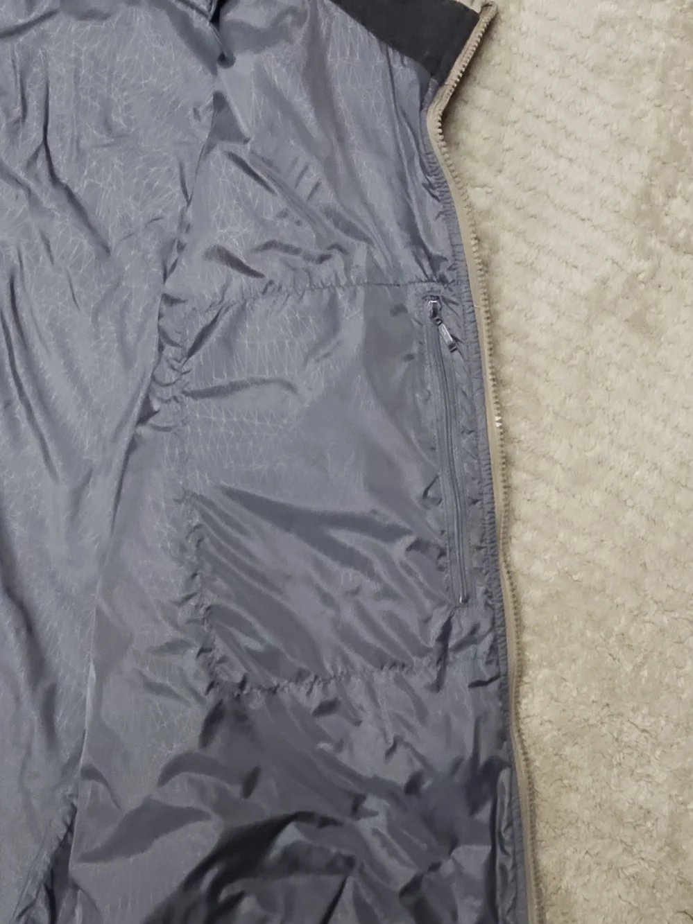 The North Face Men's Quilted Puffer Jacket in Beige Large